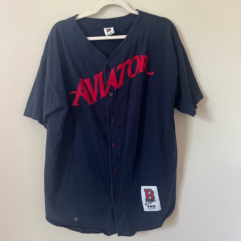 Aviator Navy Sports button down Jersey